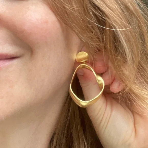 Madewell Gold/Brass Earrings - Picture 3 of 3